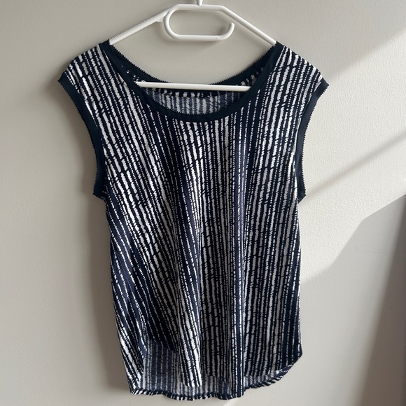 Tops - 💜3 for $15💜 Navy and White Striped Cap-Sleeve Women's Dress Top